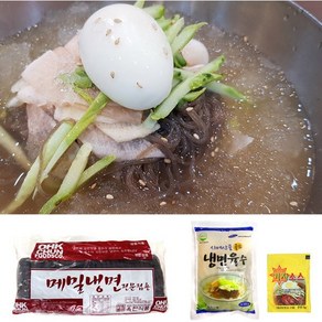 옥천 메밀사리 10인분(2kg)+풍원 시메산골 골드육수 10봉+겨자소스 10개