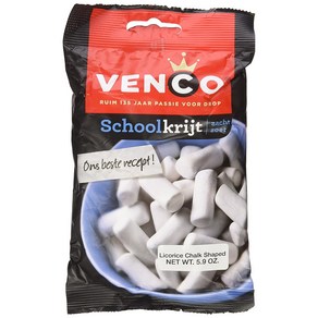 Venco Schoolkijt Zacht Zoet Dutch Chalk Licoice Venco Schoolkijt Zacht Zoet 네덜란드 분필 감초 스위트 소프트 5, 2개, 141g