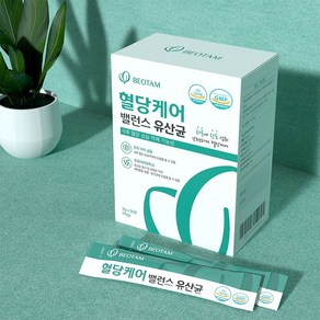 혈당케어 밸런스 유산균 혈당유산균 당케어 귀리식이섬유 프로바이오틱스 40억 CFU, 1박스, 90g