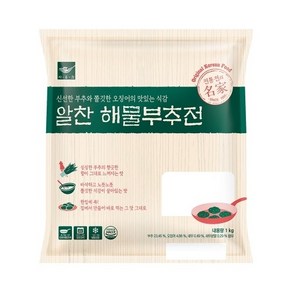 사옹원 알찬 해물부추전1kg(냉동) 한입크기 에어프라이어 해물전, 2개, 1kg