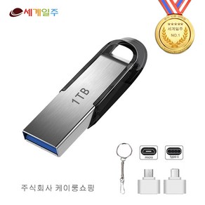 세계일주 USB 3.0 휴대용 대용량 빨라지는 스마트폰 호환가능 C타입 USB 메모리 1TB 2TB