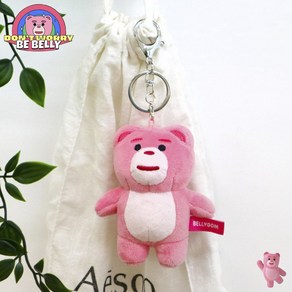 벨리곰 인형 핑크 곰인형 캐릭터 봉제 애착 동물, 벨리곰 키링, 1개, 10cm