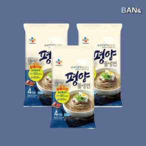 평양 물냉면 4인분 1800g x3개 (총12인) 대용량, 1.8kg, 3개