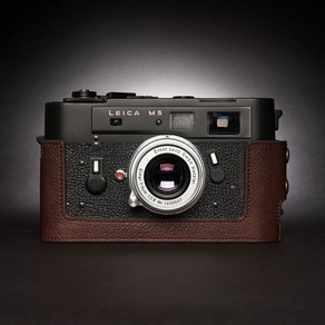 라이카 M6 카메라 파우치 리얼 가죽 Leica M5 M4 M3 M2 MAMP 소가죽 커버 사이드 필름 케이스, 01 가죽커버[딥카페], 1개