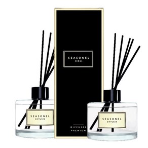 시즈넬 플라워 디퓨저 [1+1] 200ml 플레인, 아이스 블루 민트향, 2개