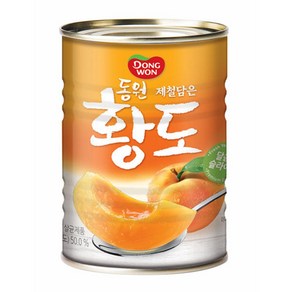 동원 황도 슬라이스 복숭아 통조림, 200g, 6개