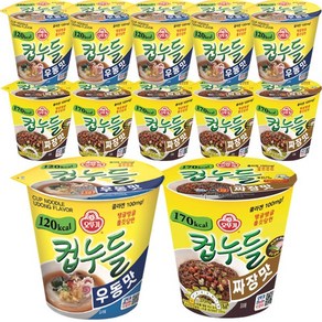 오뚜기 컵누들 우동맛 6개 + 짜장맛 6개