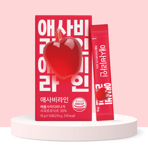 [청담할머니] 애사비라인 사과초모식초 애사비 젤리 스틱형, 14개, 15g