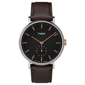 Timex Fairfield Black Dial Leather Strap Men's Watch TW2R38100