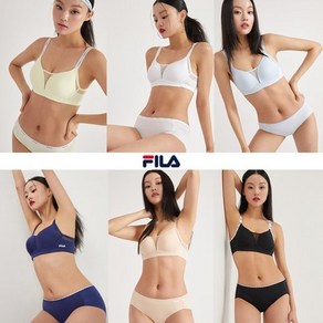 휠라 FILA 스포티엑티브 노와이어 브라팬티 패키지(브라팬티 6세트 + 세컨팬티 6종)