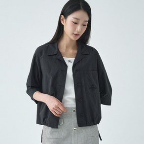[지센] 여성 브이넥 오픈카라 5부 셔켓 블라우스 TGEAYD23_[3컬러]