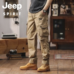 JEEP SPIRIT 남성 캐쥬얼 밴딩 카고 바지 밀리터리 스판 건빵 팬츠 JP6697