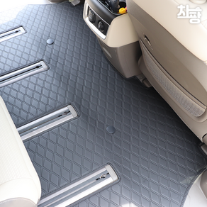 차팡 4세대 카니발 KA4(페이스리프트 호환) 모노륨매트 바닥매트 장판매트, 7인승(아웃도어 호환X), 가솔린/디젤, [2세대SS]블랙