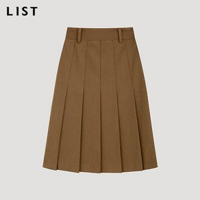 [리스트(LIST)] 울 혼방 플리츠 미디 스커트_TWWSKO82100_CA