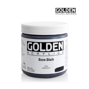 골든 아크릴물감 헤비바디 473ml S1 Bone Black