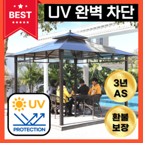 유브이선쉴드 조립식 원두막 야외 파고라 옥상 정자 펜션 바베큐장 어닝 컨테이너