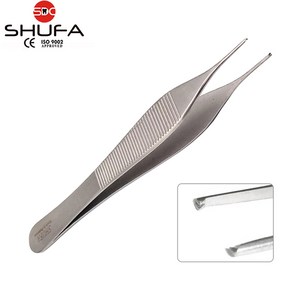 SHUFA 마이크로 에디슨핀셋 무구/유구 12cm (팁0.6mm 정밀포셉/어드슨포셉/Micro Adson Forceps)