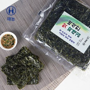 해농 무조미 두번구워 바삭한 맛 파래김, 2개, 80g(50매), 상세 설명 참조