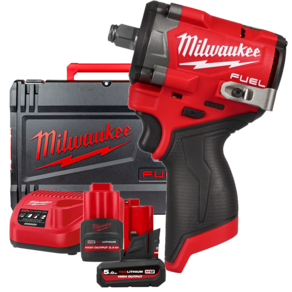 [밀워키] M12 FIW2F12-5252X / 12V FUEL 충전 임팩렌치 III 5.0Ah + 2.5Ah 세트, 1개
