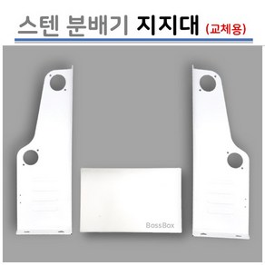 [교체용] 스텐 온수분배기 지지대 / 커버 (좌 우 앞판), 1세트