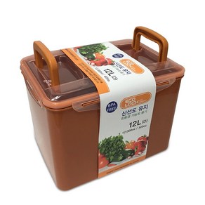 에코락 CO2흡착 기능성 밀폐용기 김치통 12L(D)누름독, 1개