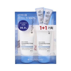 나이팅게일 데일리더마 클렌징폼 마일드 애씨드 140ml+140ml, 1세트