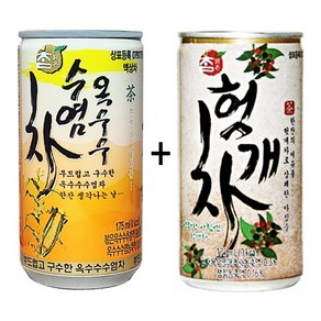 참맑은 헛개차 175ml(30캔) + 참맑은 옥수수수염차 175ml(30캔), 60개, 175ml