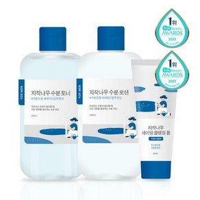 라운드랩 포 맨 자작나무 토너/로션 200ml 2종세트 (+쉐이빙클렌징폼40ml 증정), 1개