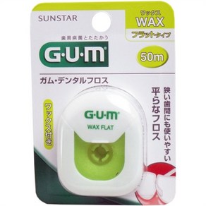 GUM 검 치실 왁스 플랫 타입 50m, GUM 껌 치실 왁스 플랫타입 50m, 1개, 1개입