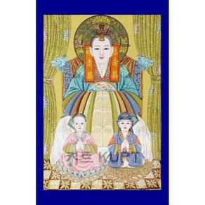 별상마마탱화 구슬자수 큐빅 공예 종교 그림 만들기 보석십자수 재료 세트, 70x100cm 전체 원형 큐빅, 1개