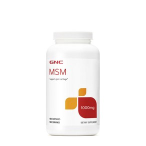 GNC MSM 1000mg 무설탕 캡슐, 180정, 1개