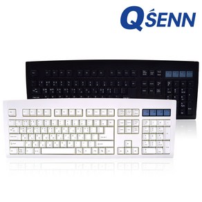 QSENN DT35 106 ABS 풀윤활 가스켓 유무선 기계식 키보드, 애플민트축, 블랙