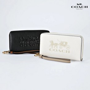 코치 롱 라운드 지퍼 홀스 앤 캐리지 로고 장지갑 C3548 Long Zip Aound Wallet With Hose And Caiage