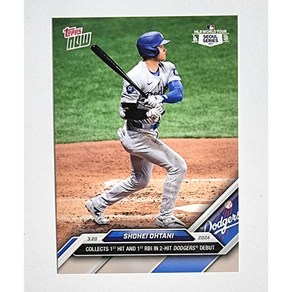 2024 Topps Now 오타니 쇼헤이 서울시리즈 LA다저스 첫 안타 기념 카드 고척돔 경기 탑스 나우 MLB 야구카드