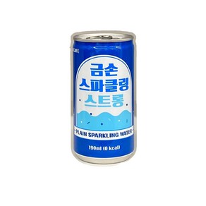 강한 탄산으로 만든 금손 스파클링 스트롱 탄산수 플레인, 190ml, 180개