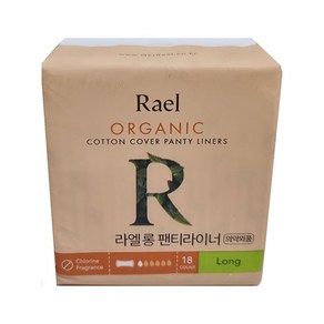 라엘 오가닉 순면커버 17cm 생리대 팬티라이너 롱 18개입, 1개