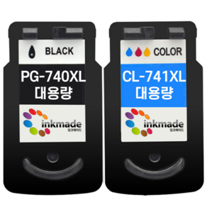 캐논 PG-740XL CL-741XL 대용량 재생잉크 MG3670 MG3570 MX537 MX477 MG2270 MG2170 MX397 TS5170 MG4270, 3. 740XL+741XL 재생잉크세트, 1세트