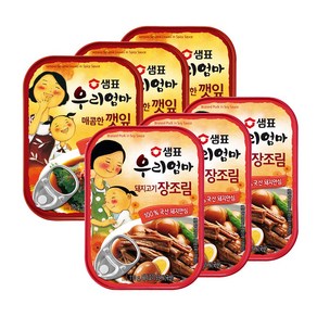 샘표 우리엄마 돼지고기장조림 110g x 3p + 깻잎매콤한맛 70g x 3p, 1세트