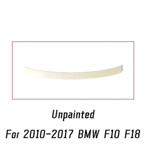 리어 윈도우 루프 스포일러 윙 블랙 카본 자동차 튜닝 액세서리 2010-2017 BMW 5 시리즈 F10 F18 520i 528i 535i 530i 525i 용, 4)Unpainted