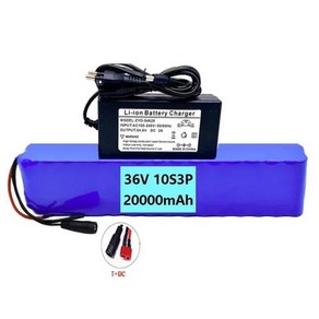 Daweikala 전기 자전거 스쿠터용 리튬 이온 배터리 팩 BMS 옵션 플러그 10S3P 36V 20000mAh 500W, 1개