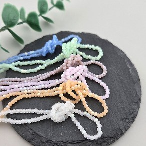 비즈톡 [CR-13-30]크리스탈론델컷 1mm(2.5x2mm) 무광반투명펄 반지당펄 6colo