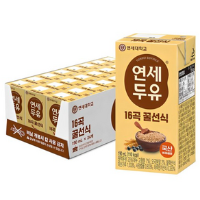 연세우유 16곡 꿀선식 두유, 145ml, 48개