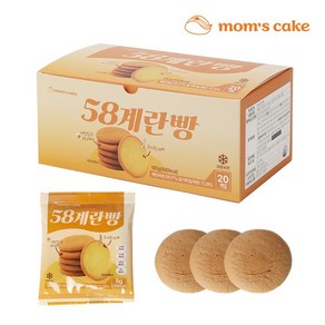 맘스케이크 58계란빵 순수 우리밀 아이들 사무실 간식 고단백 디저트 9g x 20개입, 1개, 180g