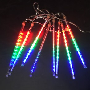 아리조명 빛이 흐르는 LED 8봉 스노우펄 폴대 파노라마 바 라인 유성우라이트, 칼라(RGB), 1개, LED8봉스노우펄_30cm, 칼라(RGB)