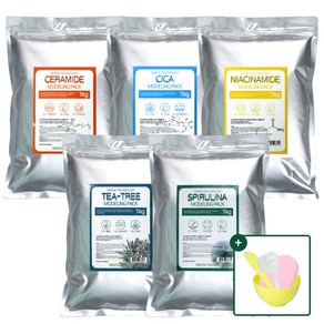 니즈네이처 더마테크 모델링팩 1kg+팩도구 4종, (진정쿨링)티트리1kg, 1개