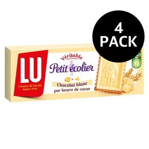 루 쁘띠 에콜리에 화이트 초콜릿 비스킷 LU Petit Beue biscuits topped white chocolate Petit Ecolie, 150g, 4개