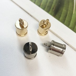 10mm 원통형 금속 태슬캡 태슬장식 재료 (나사 미포함), 실버, 1개