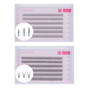 엘스몰 6줄대용량 속눈썹 부분 인조 가닥속눈썹 아이래쉬 아이돌속눈썹 2종세트