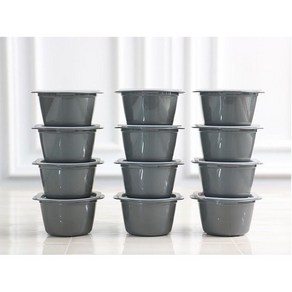 레몬글라스 전자레인지용 냉동밥용기 쿡앤밥 모노 275ml x 12P, 그레이 용기 12SET, 1개