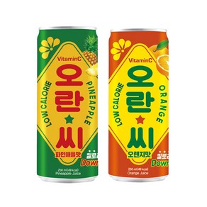 오란씨 파인애플15캔+오렌지15캔 250ml 30캔, 30개